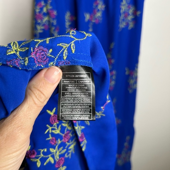 Betsey Johnson Floral Sweetheart-Bustier Tiered Midi Dress size 6 embroidered - Picture 9 of 9